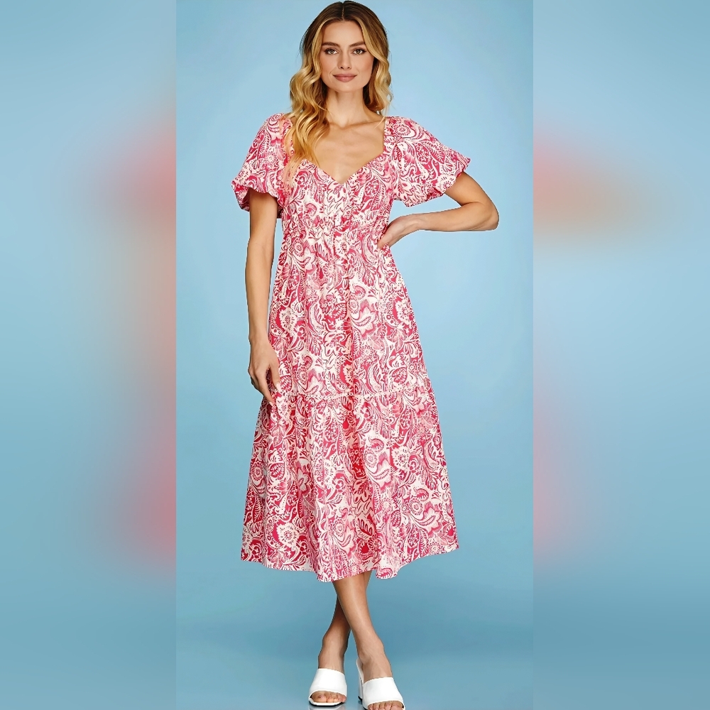 Floral Pink Women's Dress